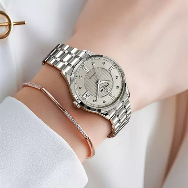 Luxury Watch Japan - Schweiz CARNIVAL Luxus Automatische Mechanische Damenuhr
