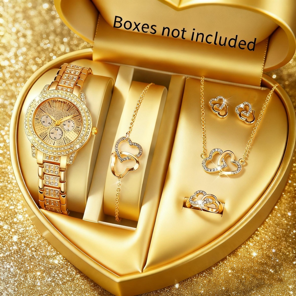 Luxury Watch Storage - 6PCS Luxus Strass Frauen Uhr Schmuck