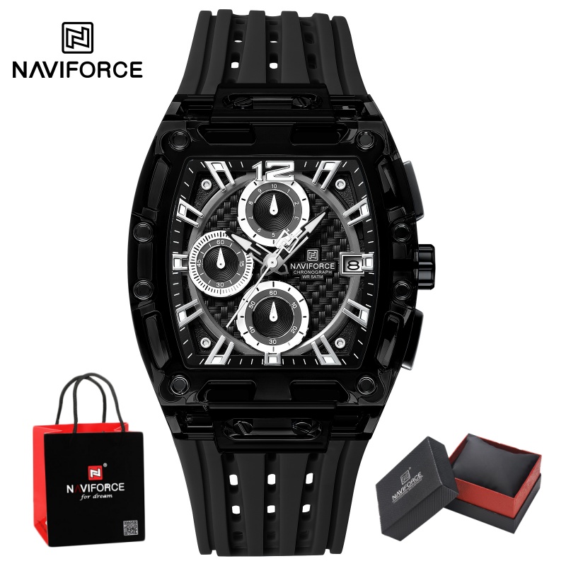 Luxury Watch Straps - NAVIFORCE Herrenuhr 5ATM Wasserdicht Quarz Chronograph