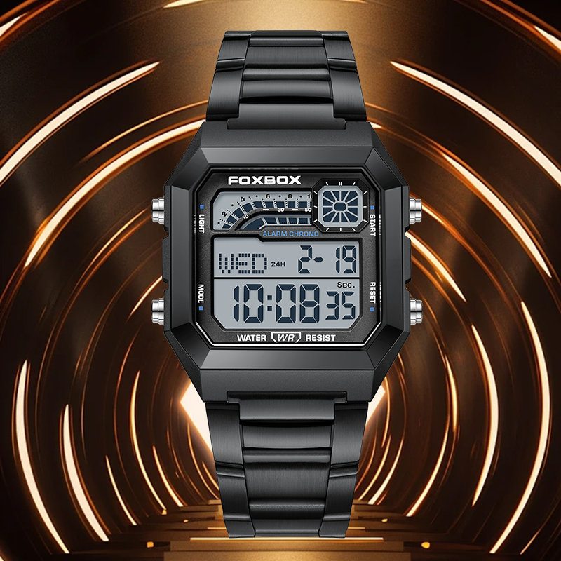 Luxury Watch Hd - FOXBOX Modische Luxus-Digitaluhr für Herren, Casual