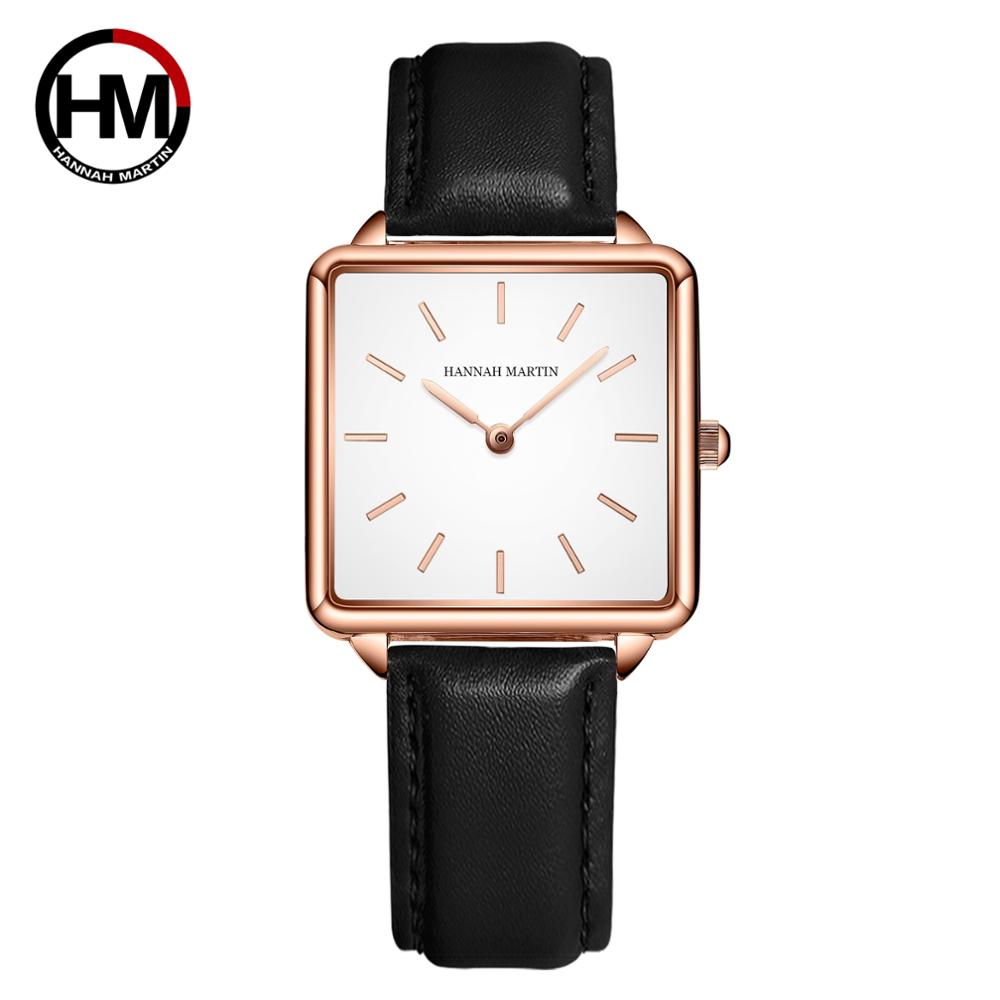 Luxury Watch Japan - Echte Lederband Japan Quarz Bewegung HM-108