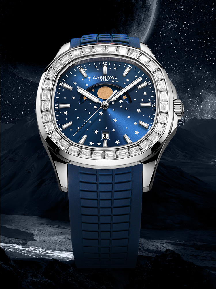 Luxury Watch Hd - Schweiz Ronda Quarz-Karnevalsuhr für Herren, Saphirglas,