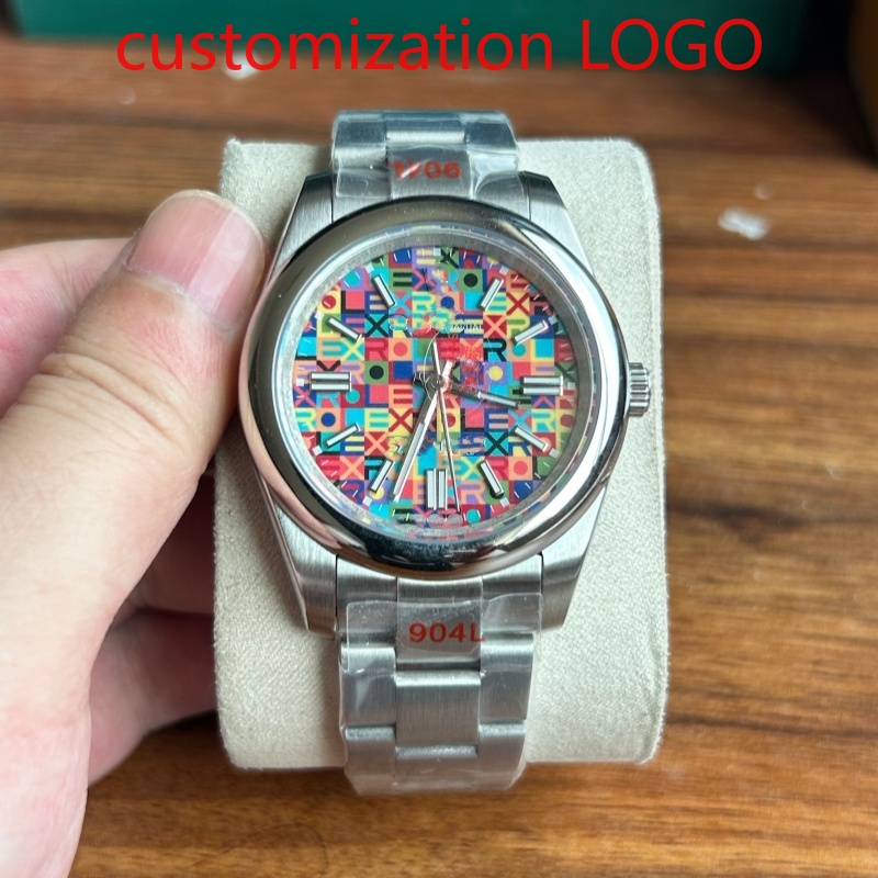 Luxury Watch Straps - 31mm/36mm/40mm Farbenfrohe Luxus-Automatikuhr mit 904L-Zifferblatt und