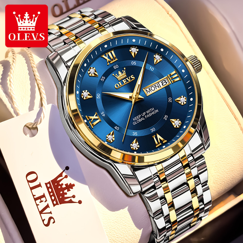 Luxury Watch Quality - OLEVS Marke Mode herren uhren edelstahl
