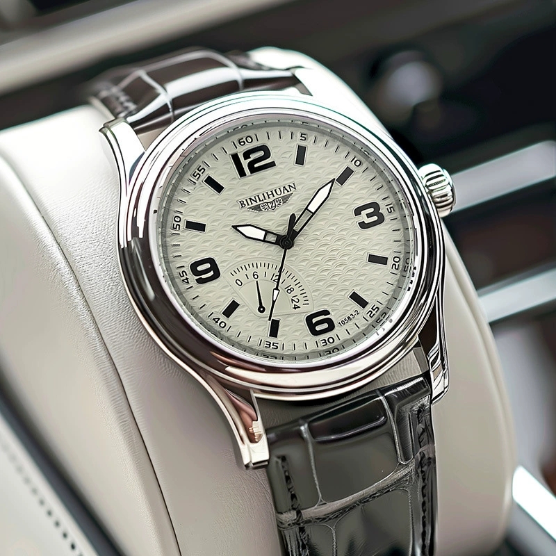Luxury Watch Longines - Neue Luxus-Herrenuhr aus Leder, Sportliche Quarz-Armbanduhr