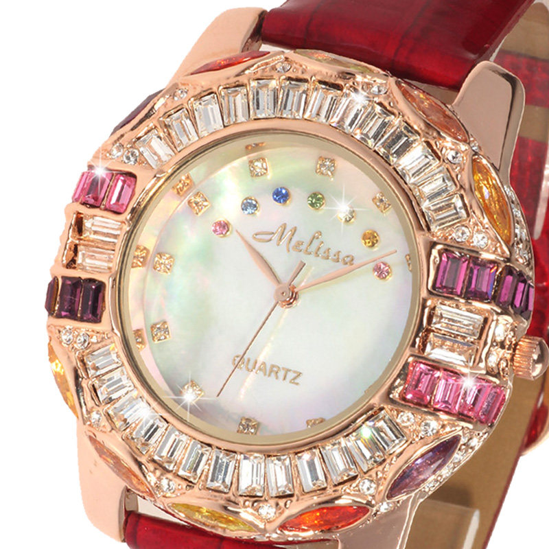 Luxury Watch Japan - MELISSA Saphir-Damenuhr, luxuriös, japanisches MIYOTA-Quarzwerk, wasserdichtes