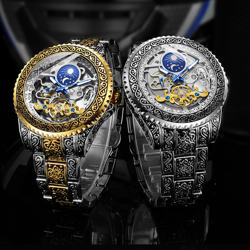 Forsining Luxus transparentes  – Moonphase Complication Watch Bewertung und Preis