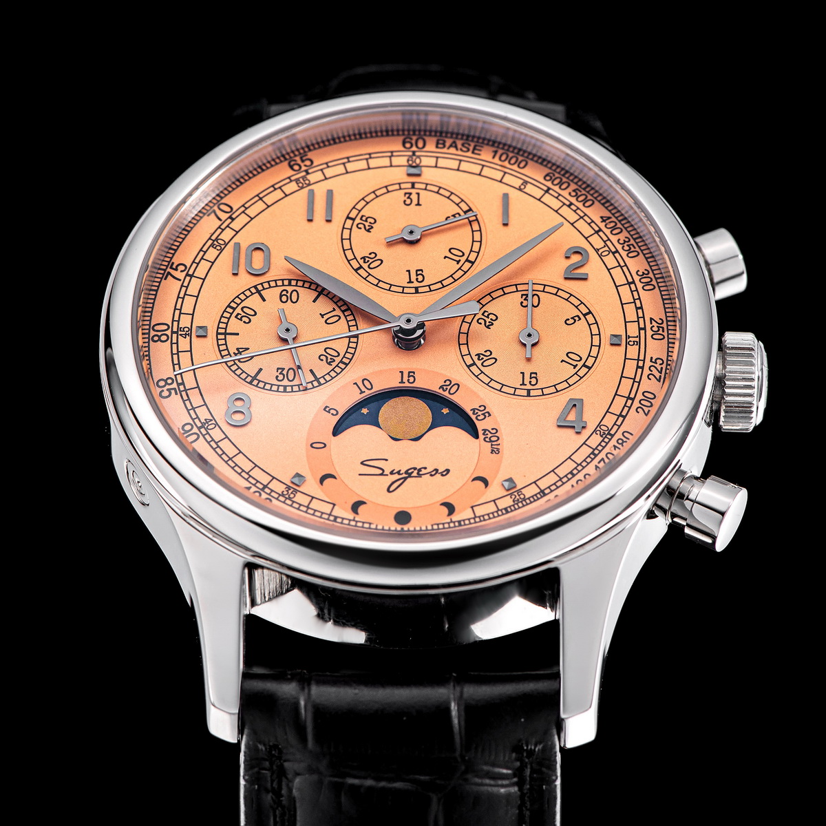 Sugess Herrenuhr Chronograph T – Moonphase Complication Watch Bewertung und Preis