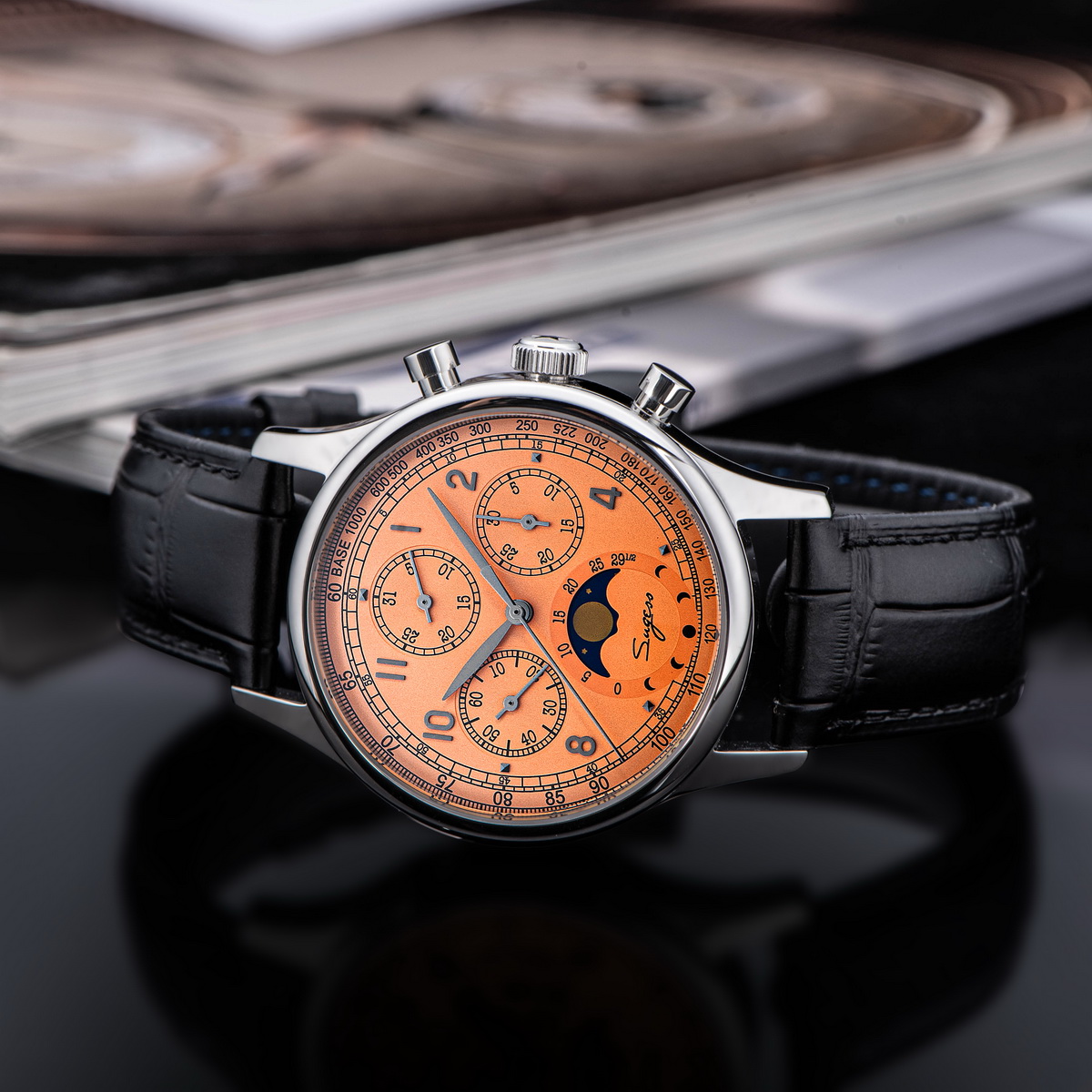 Sugess Herrenuhr Chronograph T – Moonphase Complication Watch Bewertung und Preis