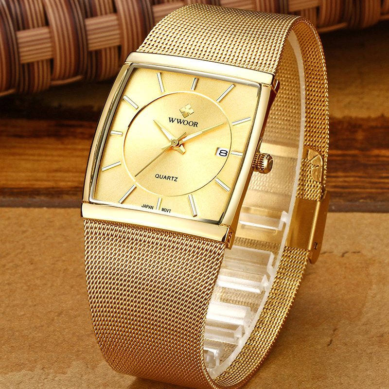 Wwoor Marke Luxus Gold Männer  – Dress Watch Ultra Thin Bewertung und Preis