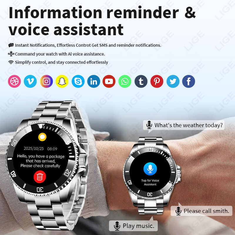 LIGE 2026 Smartwatch 1,27