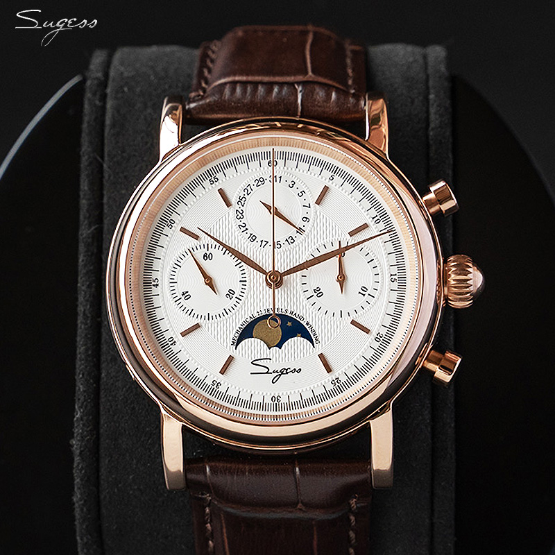 Sugess mechanische Männer Uhr  – Moonphase Complication Watch Bewertung und Preis