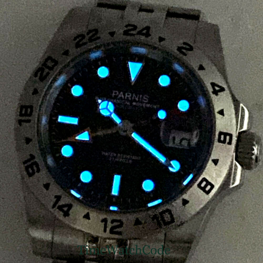 Parnis 40mm Saphirglas automat – Gmt Dual Timezone Watch Bewertung und Preis