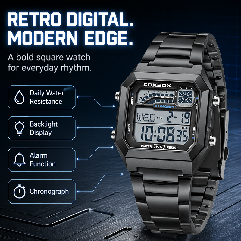 FOXBOX Modische Luxus-Digitalu – Luxury Watch Hd Bewertung und Preis