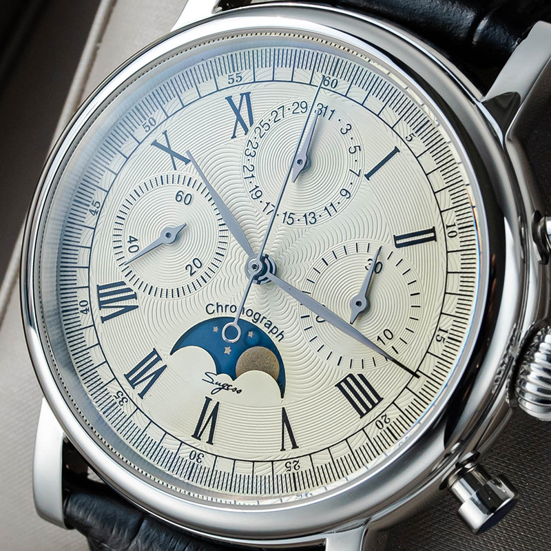 Sugess Herrenuhr ST1908 Schwan – Moonphase Complication Watch Bewertung und Preis