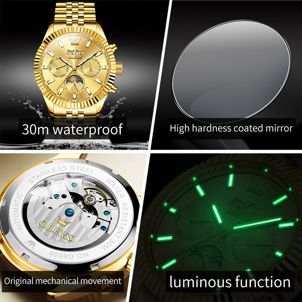 OLEVS 6688 Automatikuhr für He – Luxury Watch Hd Bewertung und Preis
