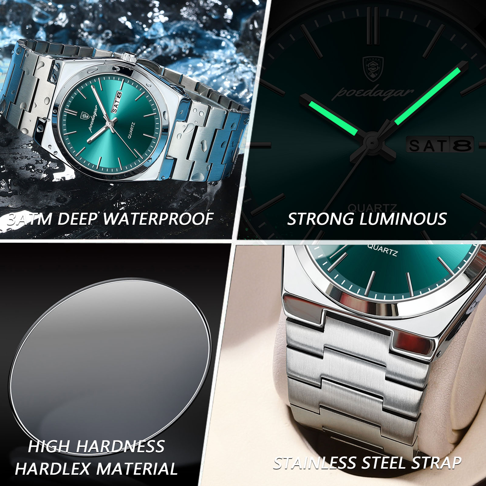 POEDAGAR Original Quarz herren – Luxury Watch Storage Bewertung und Preis